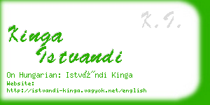 kinga istvandi business card